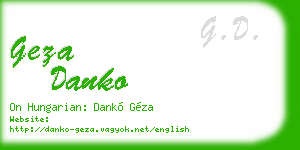 geza danko business card